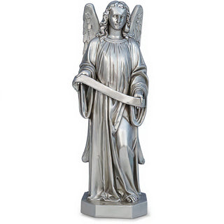 Banner Angel, Right Statue - 48-inch — Silver finish