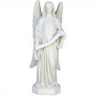 Banner Angel, Left Statue - 49-inch — Flat White finish
