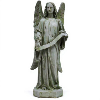 Banner Angel, Left Statue - 49-inch — Mossy Green finish