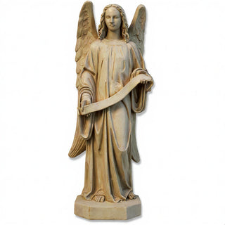 Banner Angel, Left Statue - 49-inch — Museum Terracotta finish