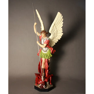 Saint Michael Slaying Satan Statue - 58-inch