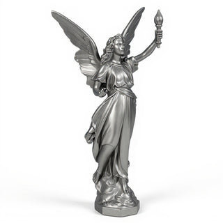 Angel of Light Statue - 27-inch — Aged Silver finish