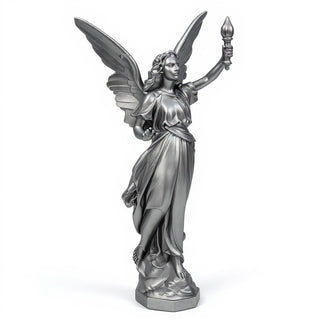 Angel of Light Statue - 27-inch — Antique Silver finish