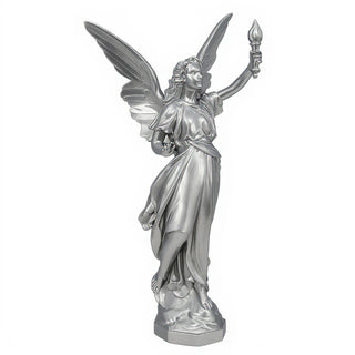 Angel of Light Statue - 27-inch — Silver finish
