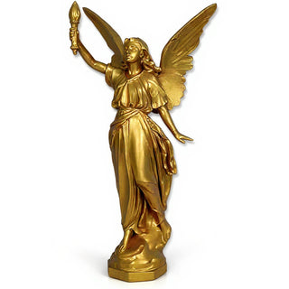Angel of Light (Right) Statue - 27-inch — Antique Gold finish
