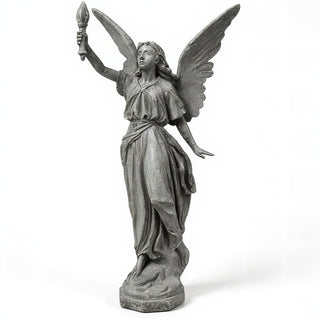 Angel of Light (Right) Statue - 27-inch — Old Stone finish