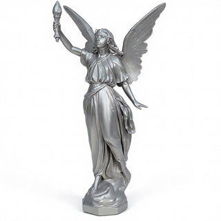 Angel of Light (Right) Statue - 27-inch — Silver finish