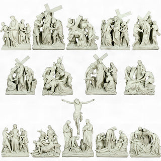 Stations of the Cross - 14-inch — Antique White finish