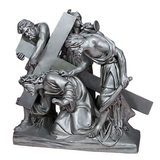 Jesus Falls The 1st Time Stati Statue - 48-inch