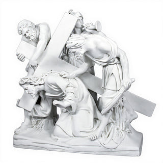 Jesus Falls The 1st Time Stati Statue - 48-inch