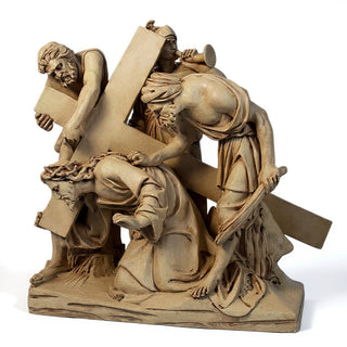 Jesus Falls The 1st Time Stati Statue - 48-inch
