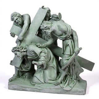 Jesus Falls The 1st Time Stati Statue - 48-inch