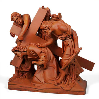 Jesus Falls The 1st Time Stati Statue - 48-inch