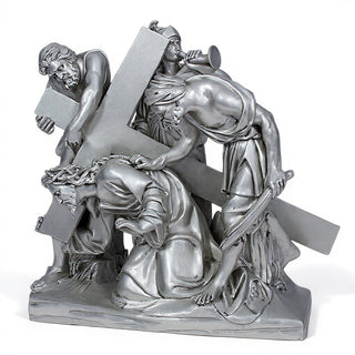 Jesus Falls The 1st Time Stati Statue - 48-inch