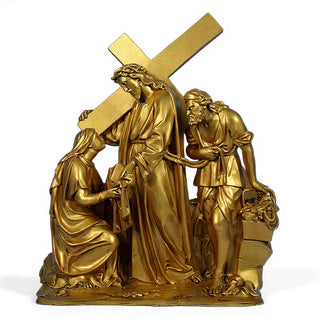 Jesus Meets Veronica Station Statue - 57-inch