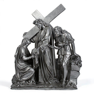 Jesus Meets Veronica Station Statue - 57-inch