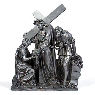 Jesus Meets Veronica Station Statue - 57-inch