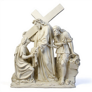Jesus Meets Veronica Station Statue - 57-inch