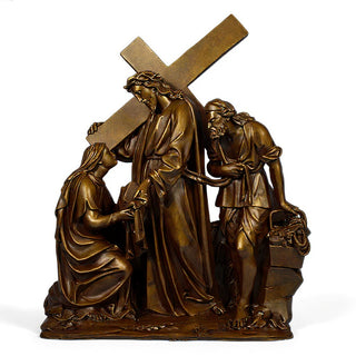 Jesus Meets Veronica Station Statue - 57-inch
