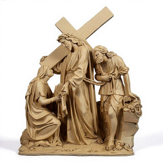 Jesus Meets Veronica Station Statue - 57-inch