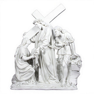Jesus Meets Veronica Station Statue - 57-inch
