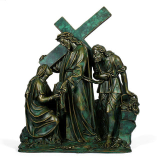 Jesus Meets Veronica Station Statue - 57-inch