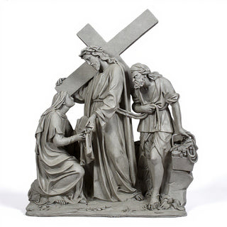 Jesus Meets Veronica Station Statue - 57-inch