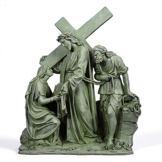 Jesus Meets Veronica Station Statue - 57-inch