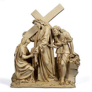 Jesus Meets Veronica Station Statue - 57-inch