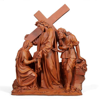 Jesus Meets Veronica Station Statue - 57-inch