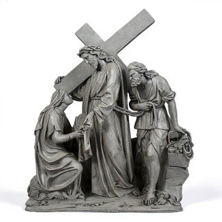 Jesus Meets Veronica Station Statue - 57-inch