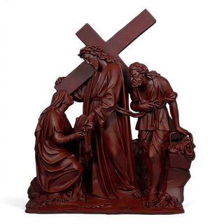 Jesus Meets Veronica Station Statue - 57-inch