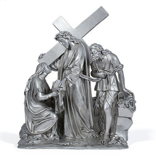 Jesus Meets Veronica Station Statue - 57-inch