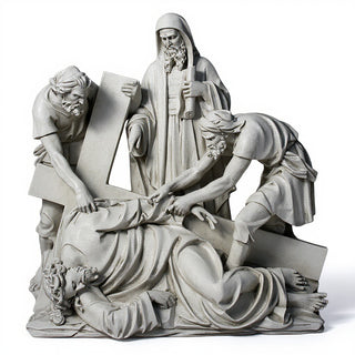 Jesus Falls The Third Time Sta Statue - 56-inch