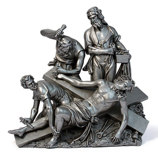 Jesus Is Nailed To Cross Stati Statue - 47-inch
