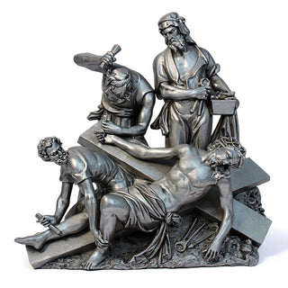 Jesus Is Nailed To Cross Stati Statue - 47-inch