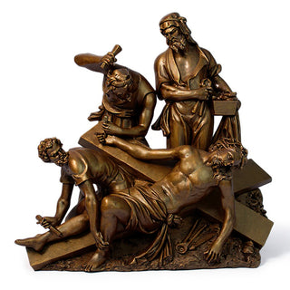 Jesus Is Nailed To Cross Stati Statue - 47-inch