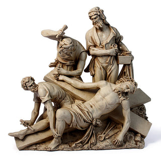 Jesus Is Nailed To Cross Stati Statue - 47-inch