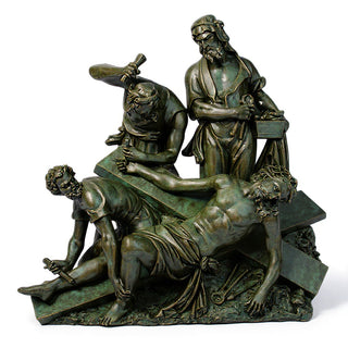 Jesus Is Nailed To Cross Stati Statue - 47-inch