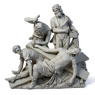 Jesus Is Nailed To Cross Stati Statue - 47-inch