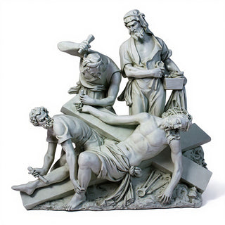Jesus Is Nailed To Cross Stati Statue - 47-inch