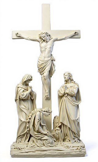 (Lg.) Jesus Is Crucified w/ cr Statue - 96-inch