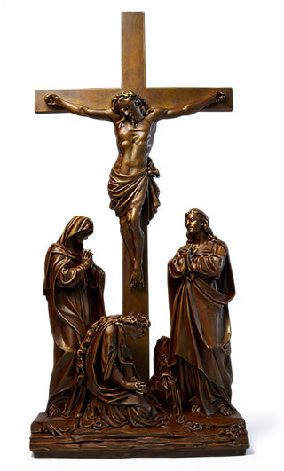 (Lg.) Jesus Is Crucified w/ cr Statue - 96-inch