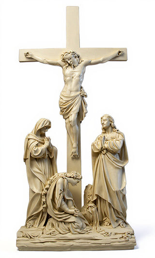 (Lg.) Jesus Is Crucified w/ cr Statue - 96-inch