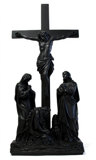 (Lg.) Jesus Is Crucified w/ cr Statue - 96-inch