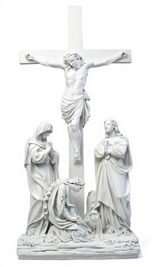 (Lg.) Jesus Is Crucified w/ cr Statue - 96-inch