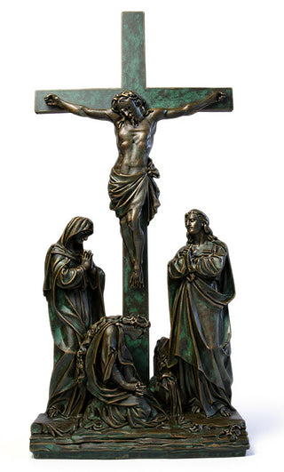 (Lg.) Jesus Is Crucified w/ cr Statue - 96-inch