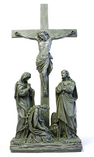 (Lg.) Jesus Is Crucified w/ cr Statue - 96-inch