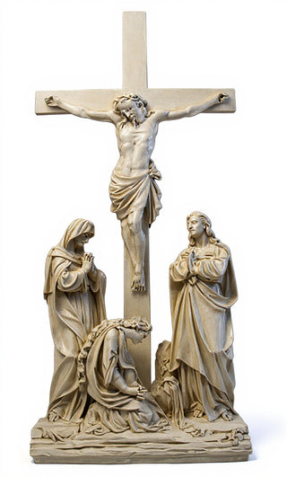 (Lg.) Jesus Is Crucified w/ cr Statue - 96-inch