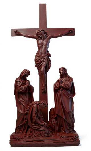(Lg.) Jesus Is Crucified w/ cr Statue - 96-inch